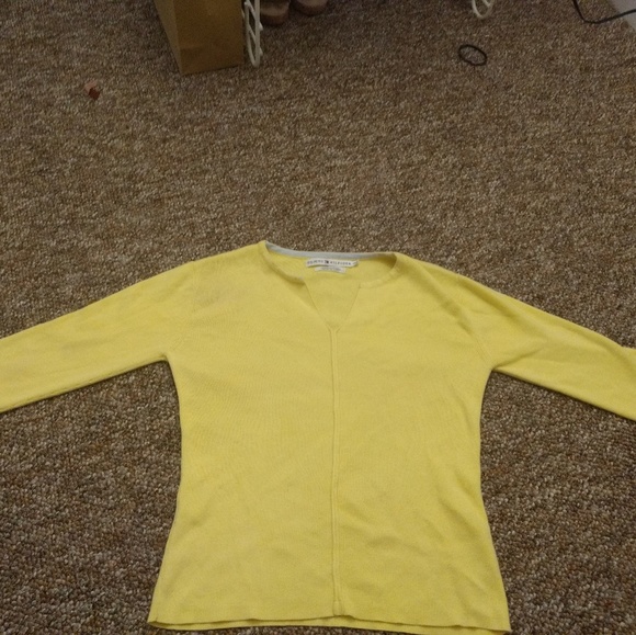A yellow Tommy Hilfiger long sleeve shirt - Picture 2 of 8